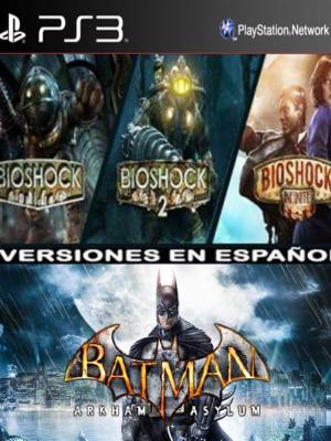 4 juegos en 1 BIOSHOCK TRILOGY PACK Mas Batman Arkham Asylum PS3