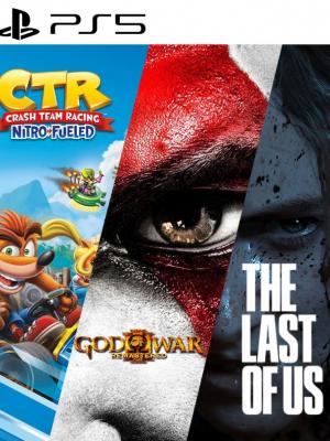 Crash Team Racing Nitro Fueled mas God Of War III Remastered mas The Last Of Us Part II PS5
